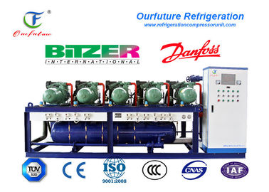 unidade Bitzer 415V/3/60Hz do compressor do parafuso do congelador de explosão da galinha 100hp
