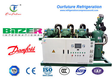 O tipo compressor do parafuso de R404a Bitzer HSK7471-75 da paralela submete para o armazenamento frio do grau -18