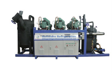 Unidade do compressor da refrigeração com o compressor de Bitzer para o congelador de explosão das aves domésticas, líquido refrigerante R404a