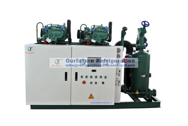 Unidade do compressor do parafuso da baixa temperatura de sala fria para a sala fria de -18℃, R404a, compressor