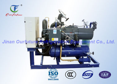 Unidade de refrigeração ar do compressor do parafuso R22, unidade de condensação do congelador de Fusheng