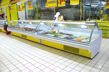 O tipo remoto - 1 - 5 armários de exposição do alimento da carne fresca do ℃ produz refrigeradores da exposição