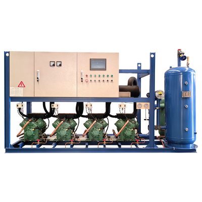 PLC Unidade paralela de pistão de alta temperatura Rack Modelo de compressor de refrigeração Unidade para resfriamento ideal