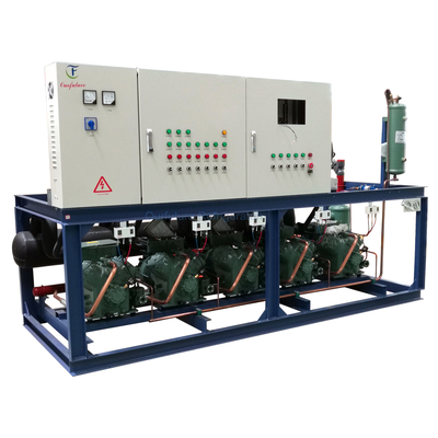 PLC Unidade paralela de pistão de alta temperatura Rack Modelo de compressor de refrigeração Unidade para resfriamento ideal