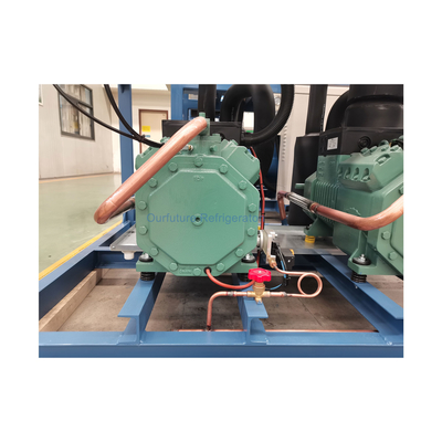 Tipo de parafuso - Conexão paralela de estágio único Solução de refrigeração otimizada com unidade de compressor de refrigeração modelo rack