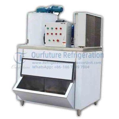 Máquina comercial de Flaker do gelo de R404a 600Kgs com o condensador refrigerar de ar