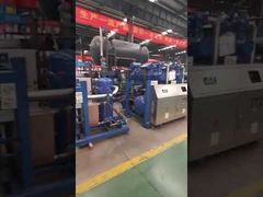 Oficina de montagem do rack do compressor